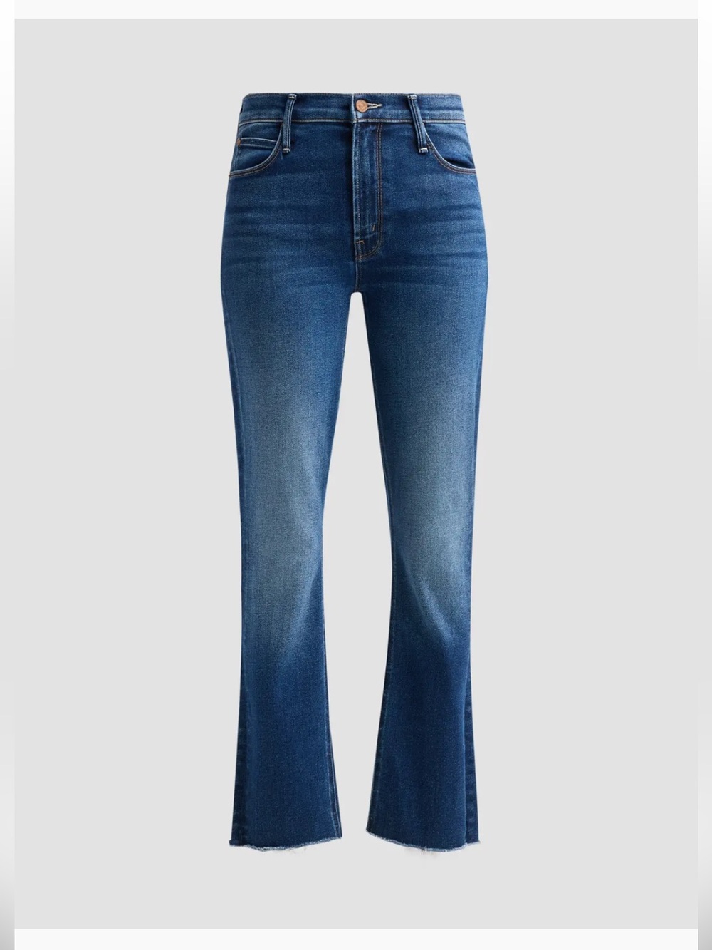 MOTHER The Dazzler Mid Rise Ankle Fray Jeans